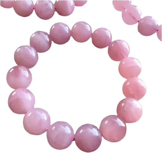 12mm Rose Quartz beaded bracelet