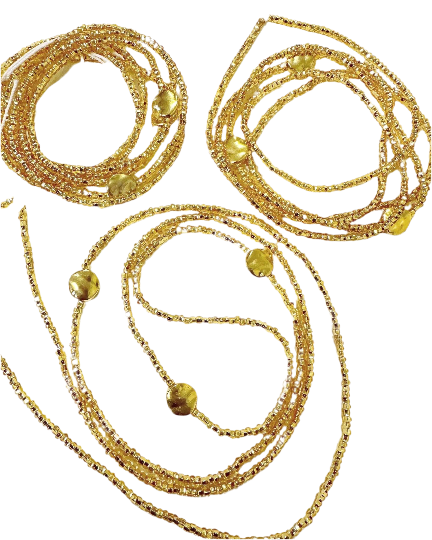 Gold Aura (Traditional Tie On) Waist bead