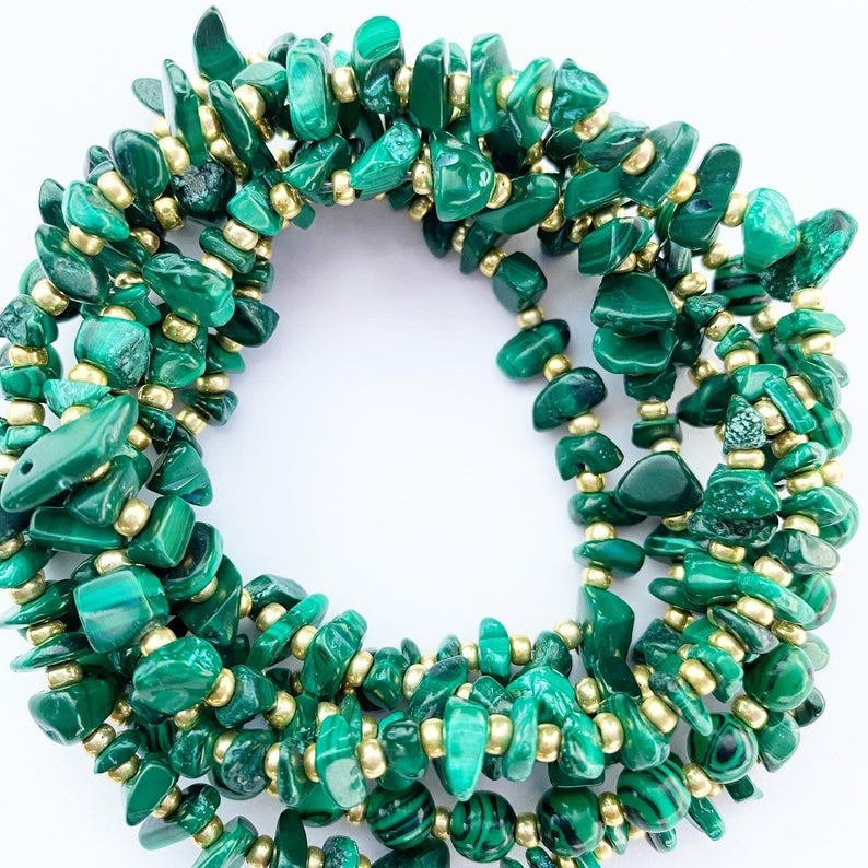 Full Malachite Waist Bead