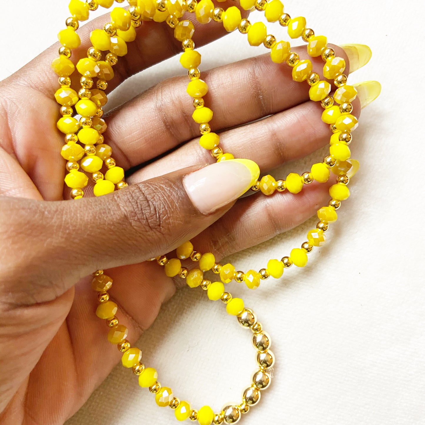 Lemon Crystal Waist Bead